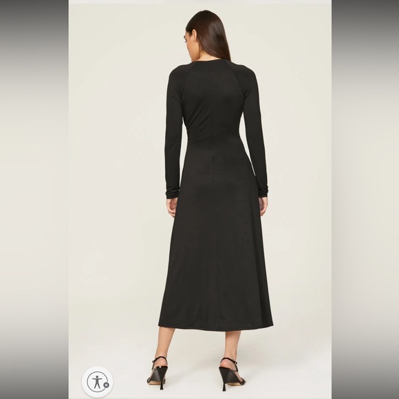 NWT RACHEL Rachel Roy Black Long Sleeve Palmer Strappy-Neck Dress - Picture 2 of 10